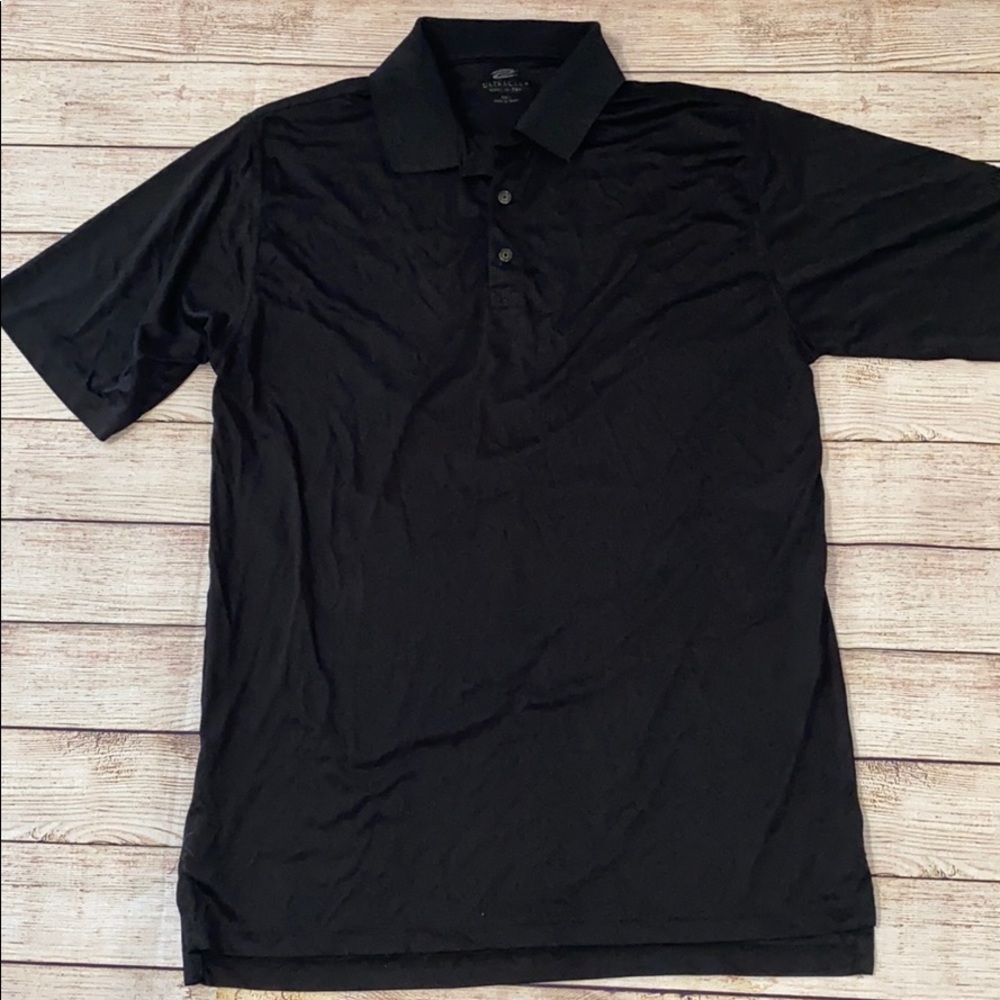 Ultra Club Large Black Men’s Polo